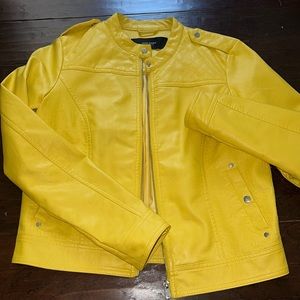 Yellow leather jacket